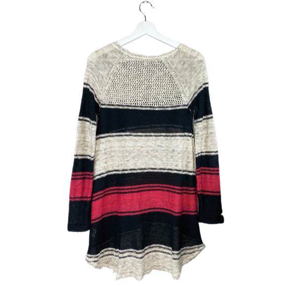 Free People Block of Stripes Pullover Knit Sweater Size XS Chunky Striped - Picture 3 of 8
